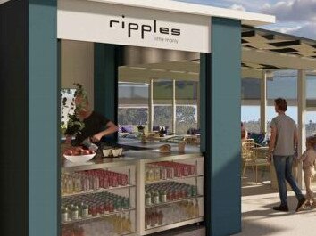 An artist's impression of proposed alterations to the  popular kiosk at Little Manly Beach that has been renamed Ripples Little Manly. Picture: BJB Architects