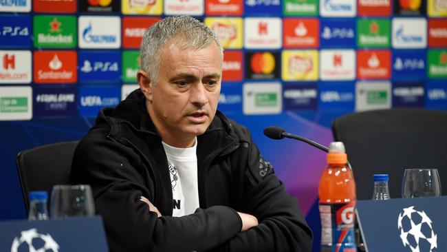 Ignore the sour look on his face, Mourinho loves his interactions with the press. Picture: AFP