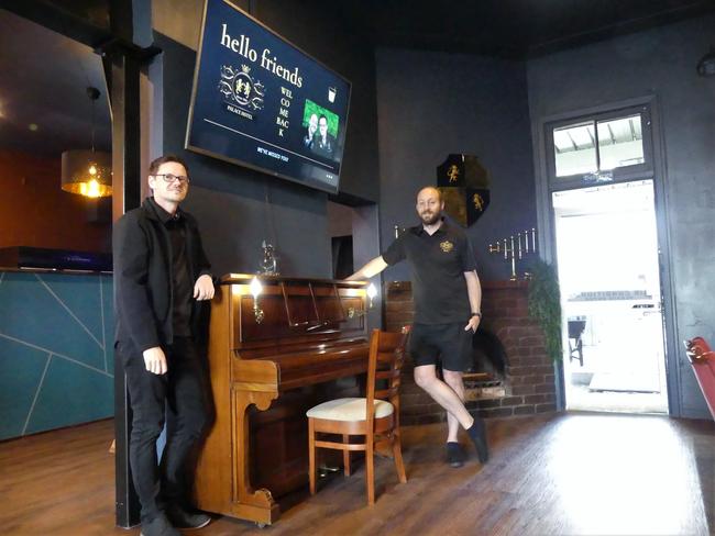 Managers Nathan Hendy and Beau Smith uncovered numerous historical oddities while renovating the Palace Hotel. Photo: Holly Cormack.