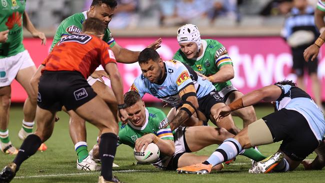 Jack Wighton was the star for the Raiders in their elimination final win. Picture: Cameron Spencer/Getty Images