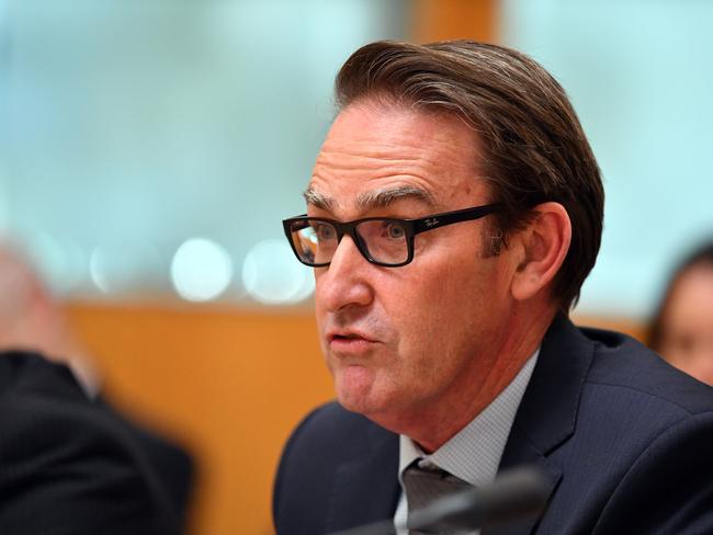 Secretary to the Treasury Dr Steven Kennedy appears before a Senate Estimates hearing at Parliament House in Canberra, Wednesday, October 23, 2019. (AAP Image/Mick Tsikas) NO ARCHIVING