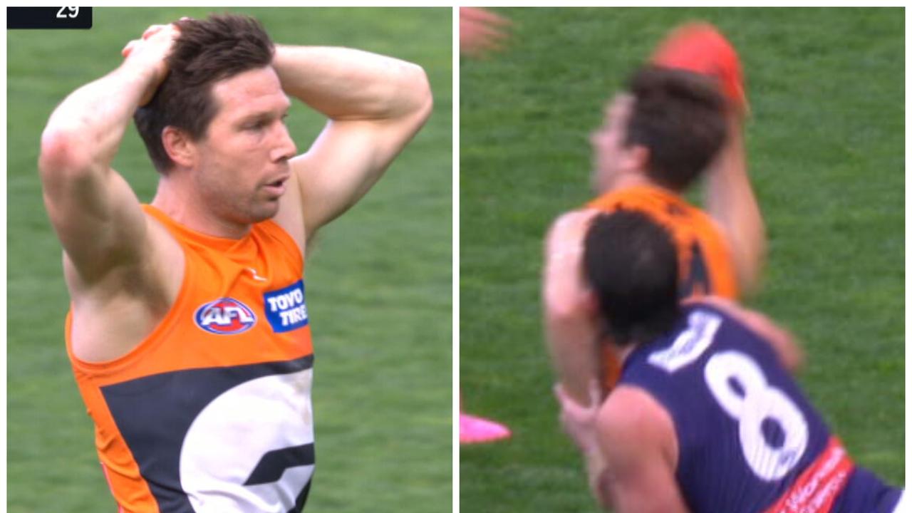 Toby Greene was 'harshly' penalised for holding the ball.