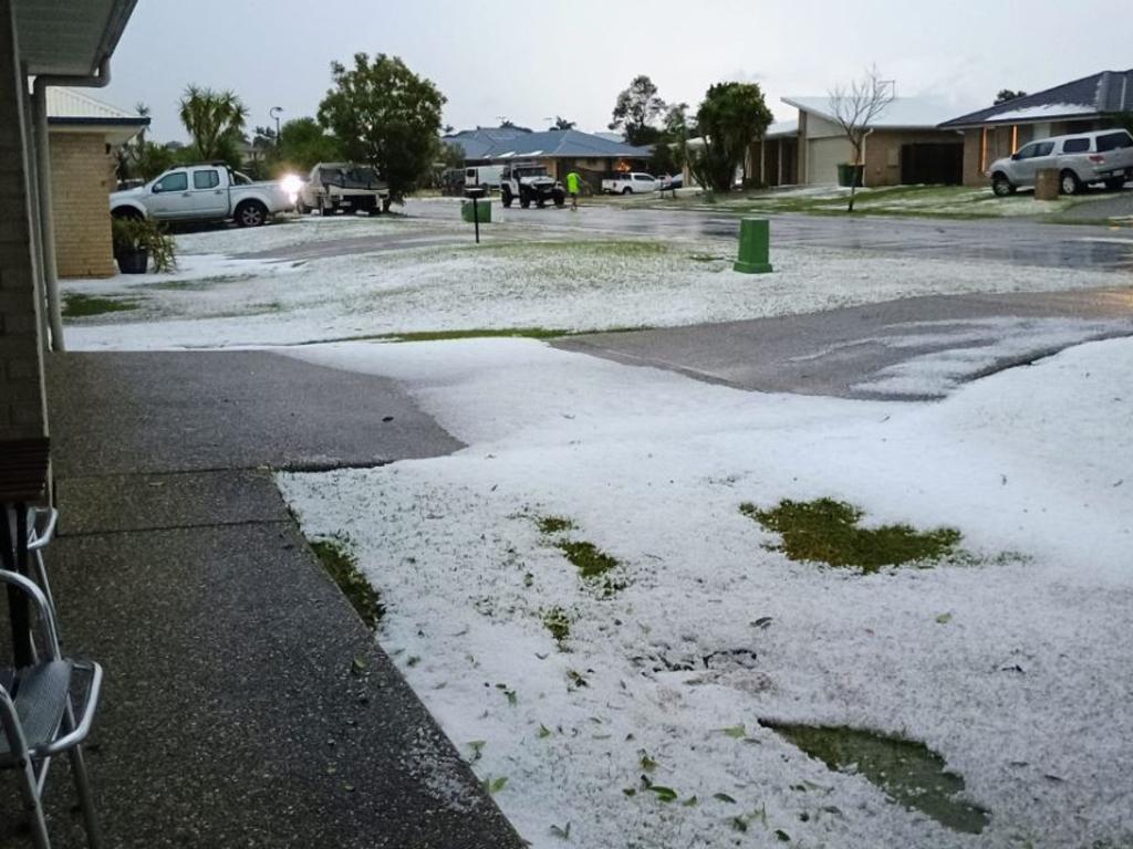 Heavy hailstones recorded at Morayfield.