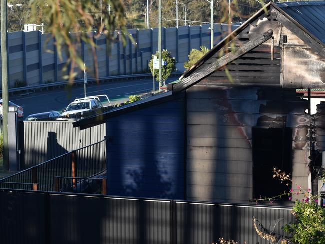 A Riverview house has been left in ruins after a fire on Thursday afternoon. Photo: Ebony Graveur