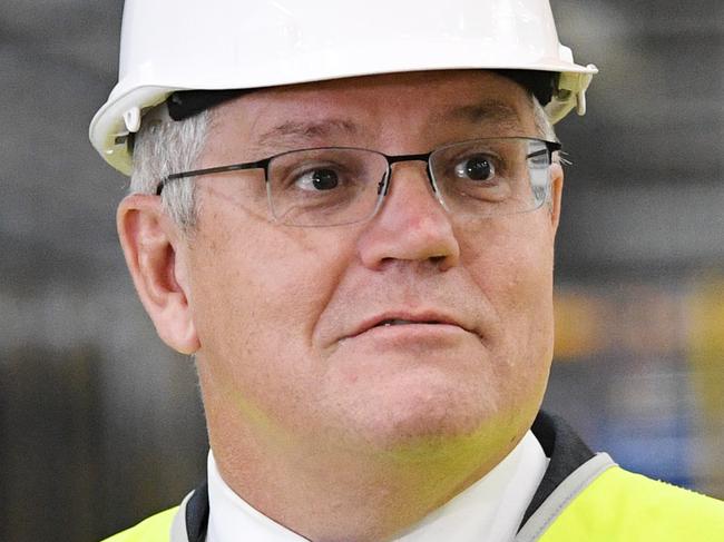 ADELAIDE, AUSTRALIA - NewsWire Photos September 26, 2020: Prime Minister Scott Morrison is seen during a visit to Osborne Naval Shipyards in Adelaide. Picture: NCA NewsWire / David Mariuz. Pool