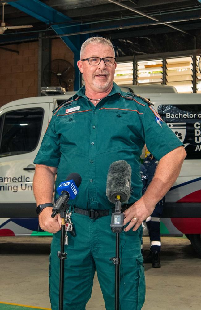 St John NT Director Ambulance Services Andrew Thomas. Picture: Adnan Reza