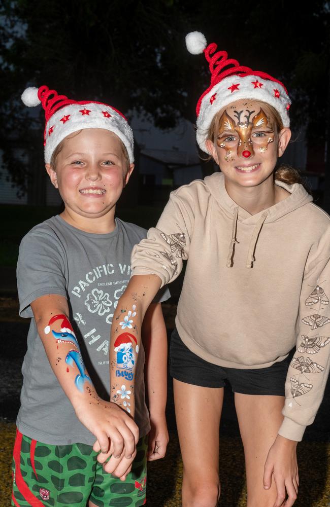 Xavier Jackson and Tyesha Velt at Christmas Carols Hosted by Sarina Surf Lifesaving Club Saturday 21 December 2024 Picture:Michaela Harlow