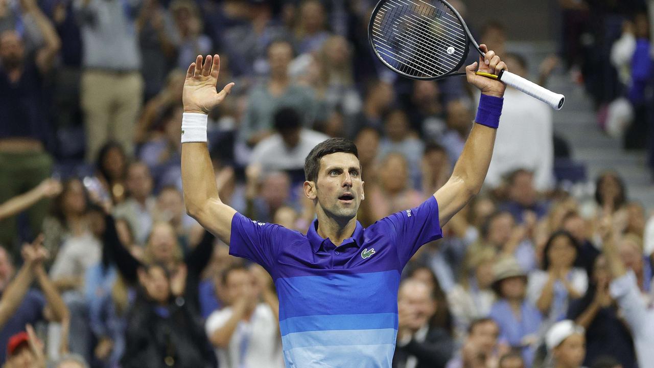 Novak Djokovic is one match away from completing a Grand Slam and becoming Tennis’ greatest major winner. Photo: Getty images