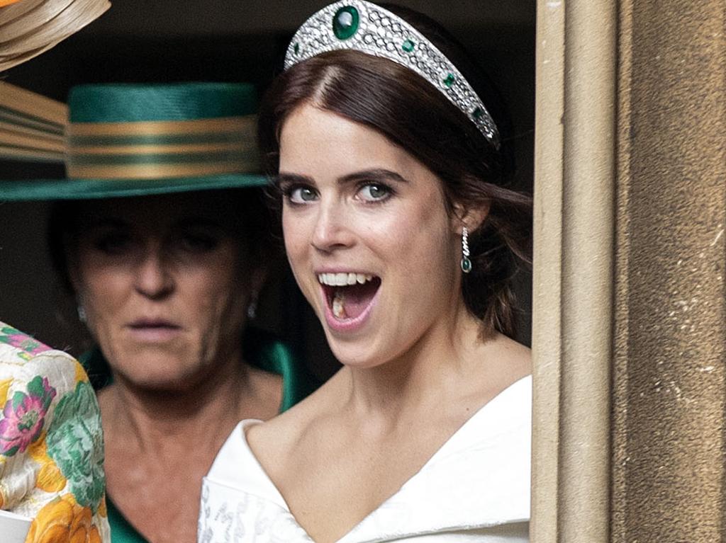 Princess Eugenie’s tiara for her wedding day. Picture: WPA Pool/Getty Images