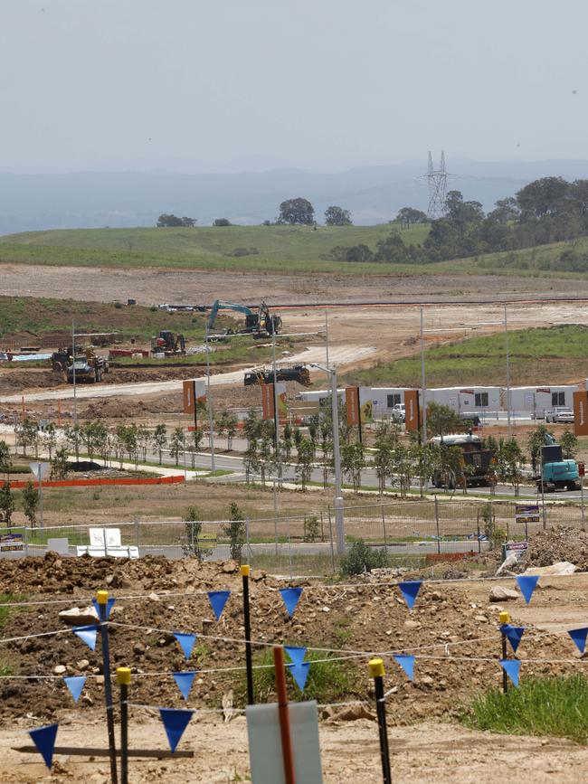 The Figtree Hill development in Macarthur, near Appin. The sites are ready to be built on. Picture: Jonathan Ng