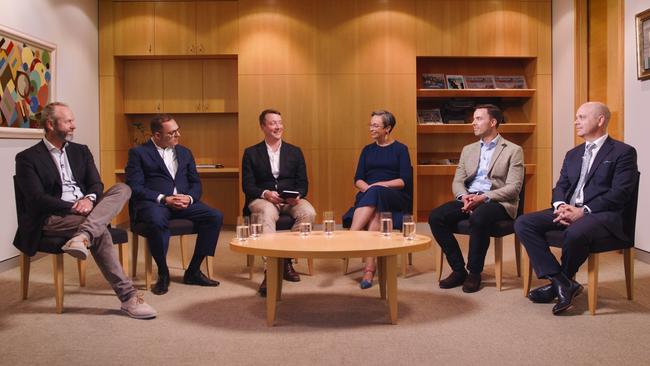 Simon Burns, Jonathan Rubinsztein , David Swan, Johanna Weaver, John Henderson, and Simon Bush at an industry panel discussion in Sydney last month on artificial intelligence