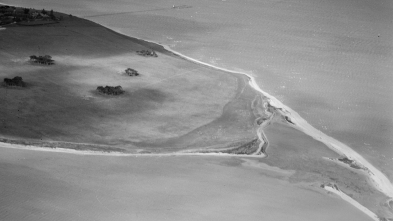 Limeburners Point near Geelong, pictured in the early 20th Century, where the mysterious keys were discovered. Picture: State Library of Victoria