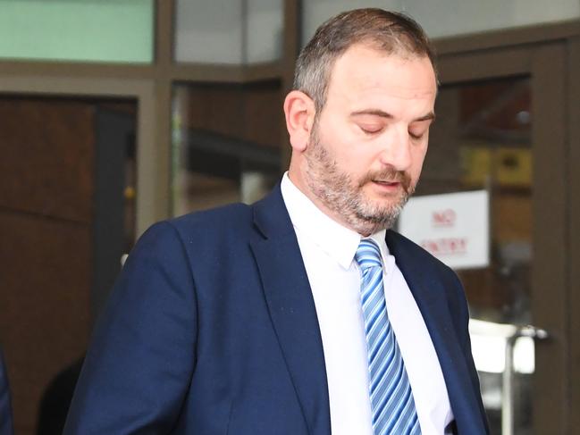 Former Labor candidate for Melton Justin Mammarella leaving the Melbourne Magistrates Court in early 2019.