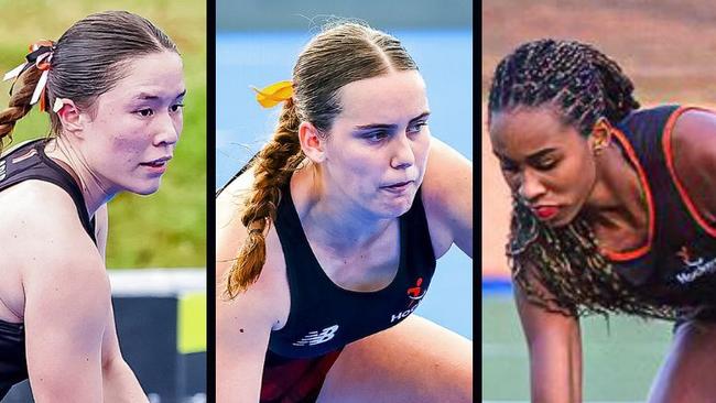 Tiana Compton, Amy Stripling and Sophie Arahna. Picture: Hockey NT.