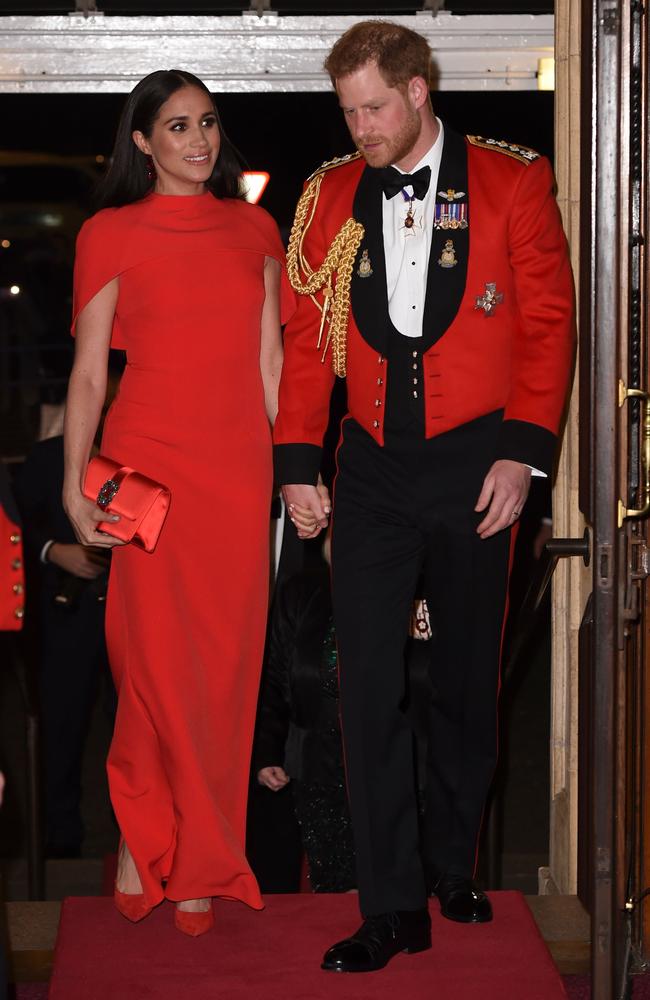 Prince Harry, Duke of Sussex and Meghan, Duchess of Sussex at The Mountbatten Festival of Music in March last year. Picture: Eddie MULHOLLAND / POOL / AFP