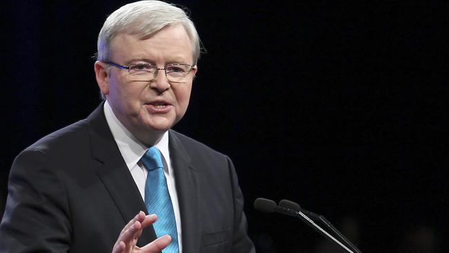 Then-prime minister Kevin Rudd in 2013. Picture: AP