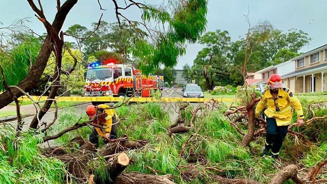 More than 36,000 homes across Sydney and the Central Coast are without power. Picture: Facebook NSW Rural Fire Service