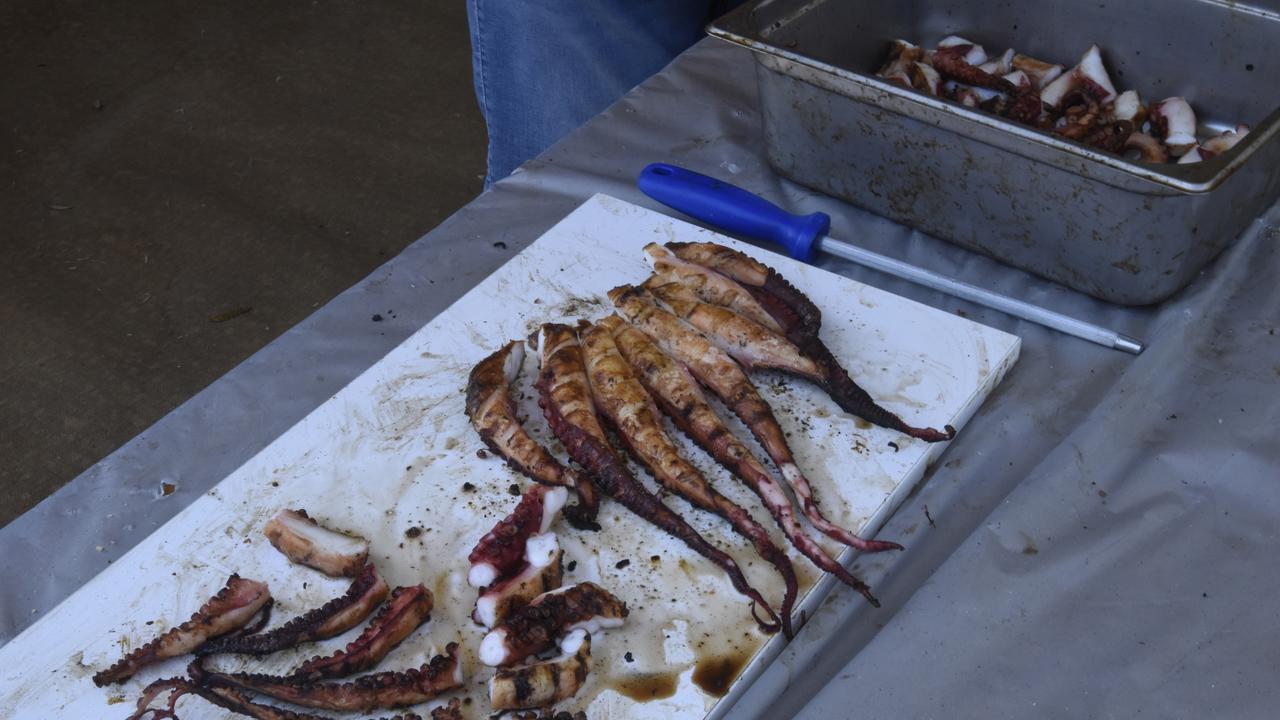 Octopus and squid was available at Darwin's 2024 Greek GLENTI festival.