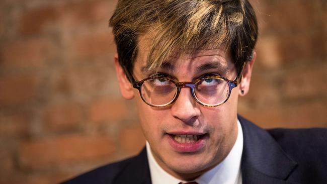 British right-wing provocateur Milo Yiannopoulos.