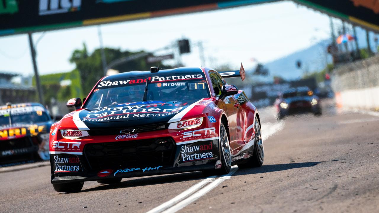 Will Brown puts his Coca-Cola Racing Chevrolet Camaro ZL1 to the test during the NTI Townsville 500. Picture: Daniel Kalisz/Getty Images