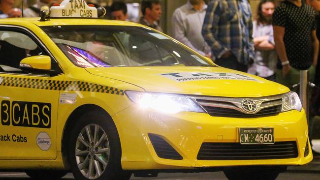 There will be fewer taxis on Melbourne roads after Safe Transport Victoria began suspending drivers for not paying their annual fees. Picture: Ian Currie.