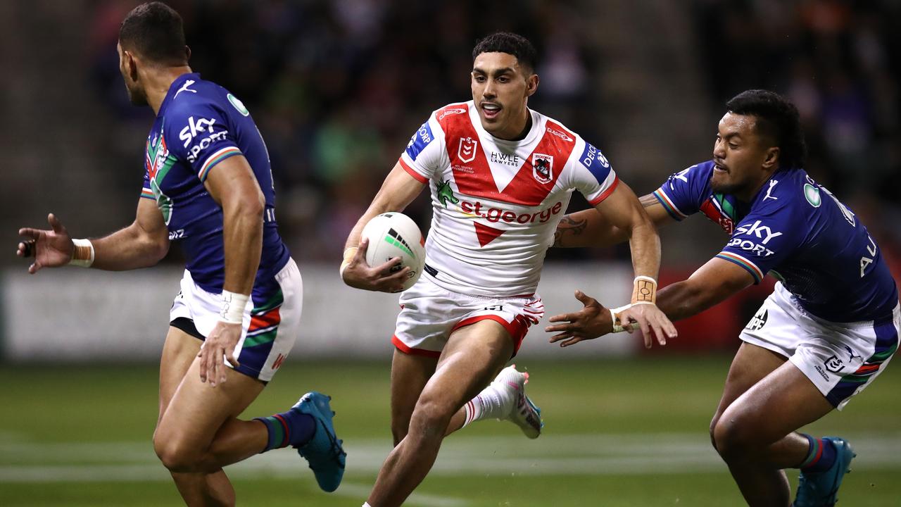 Tyrell Sloan is out for the Dragons with a calf injury. Picture: Getty Images.