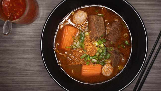 Cambodia's Kitchen’s beef noodle soup is stupidly great value for money. Picture: Tony Gough