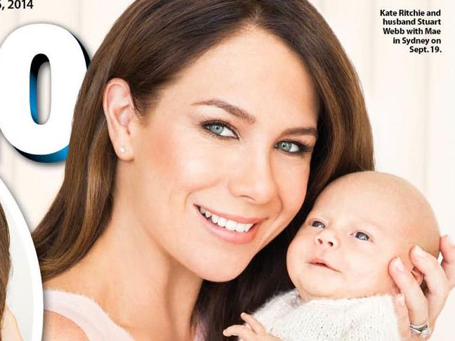 WHO Magazine cover featuring Kate Ritchie and her new baby, Mae. Picture: WHO / Supplied