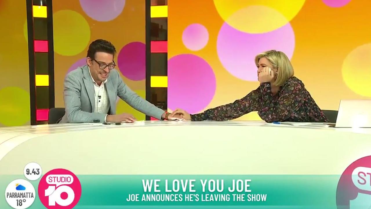 Joe Hildebrand shared a touching moment with Sarah Harris.