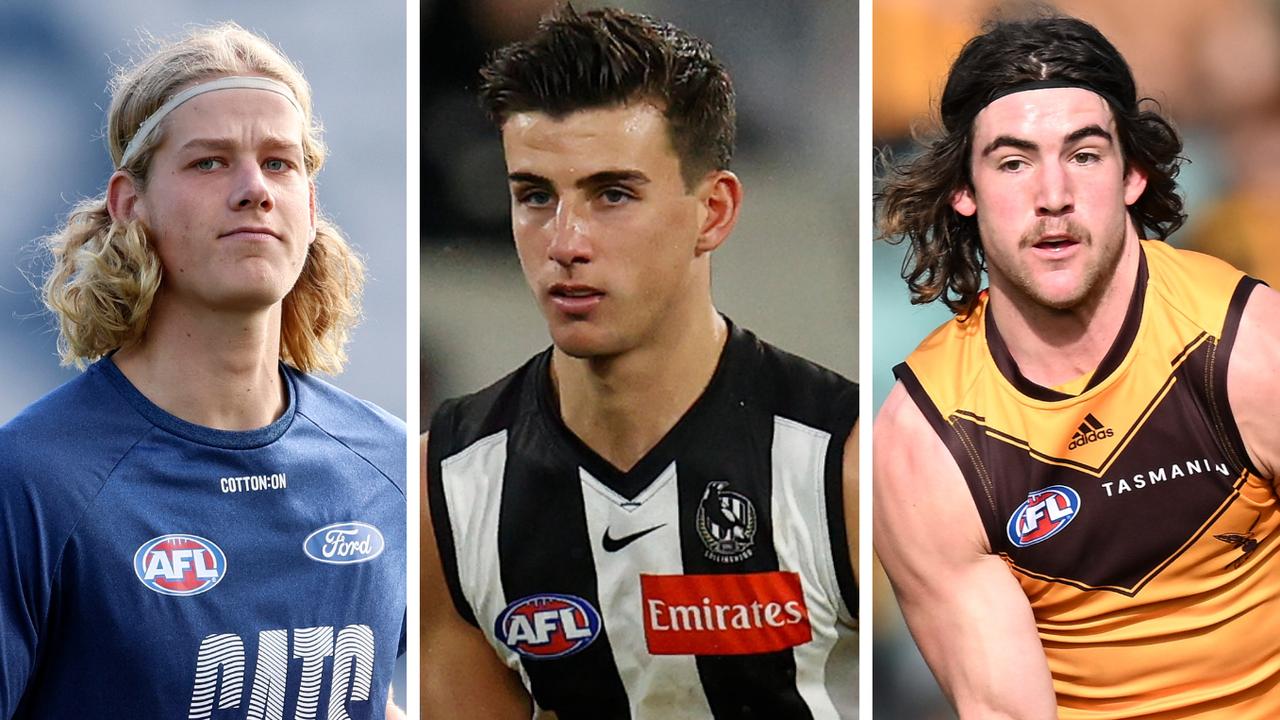 The three favourites for the 2022 Rising Star - Sam de Koning, Nick Daicos and Jai Newcombe.