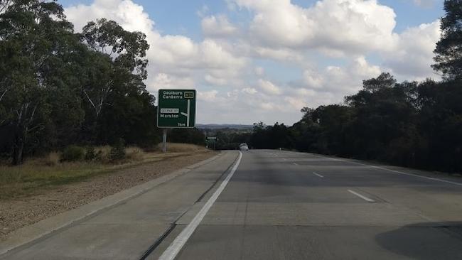 Kenji Peter Aoki caused a two-vehicle crash on the Hume Highway near Marulan in 2019. Picture: Google Maps