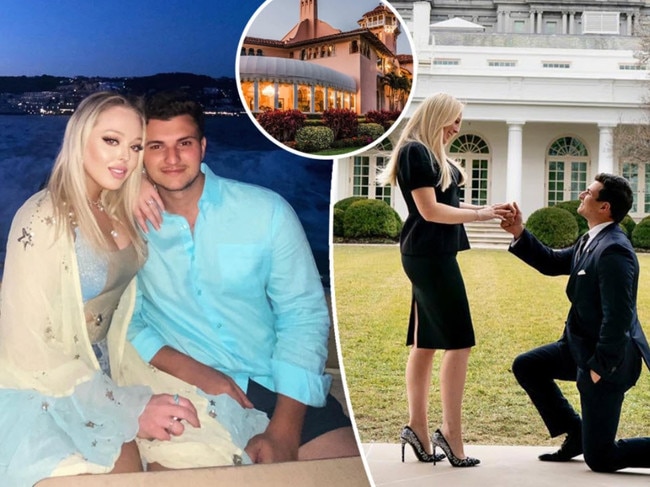 Tiffany Trump will marry Michael Boulos at Mar-a-Lago in November. Picture: tiffanytrump/Instagram; themaralagoclub/Instagram