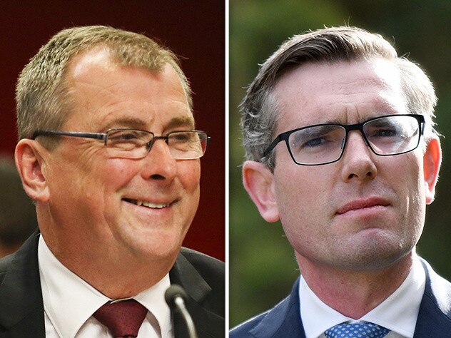 NSW Labor President Mark Lennon and NSW Treasurer Dominic Perrottet.