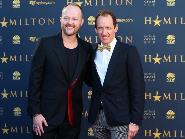 Cassel with Hamilton’s American producer Jeffrey Seller. Picture: Lisa Maree Williams/Getty