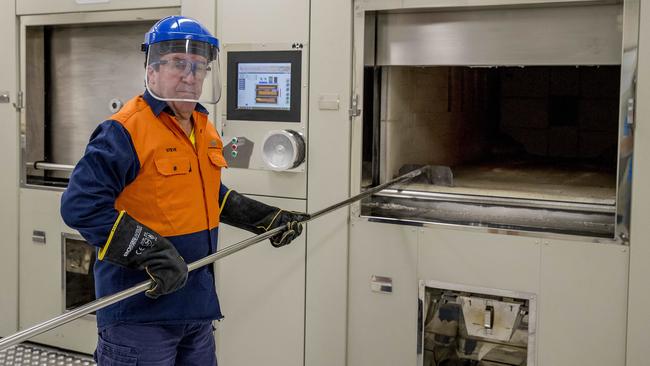 Steve Claggett, chief cremator operator, at Allambe Memorial Park, knows he has an extremely important job looking after the city’s deceased. Picture: Jerad Williams