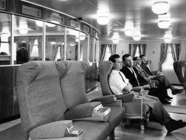 Inside the passenger lounge and observation room.