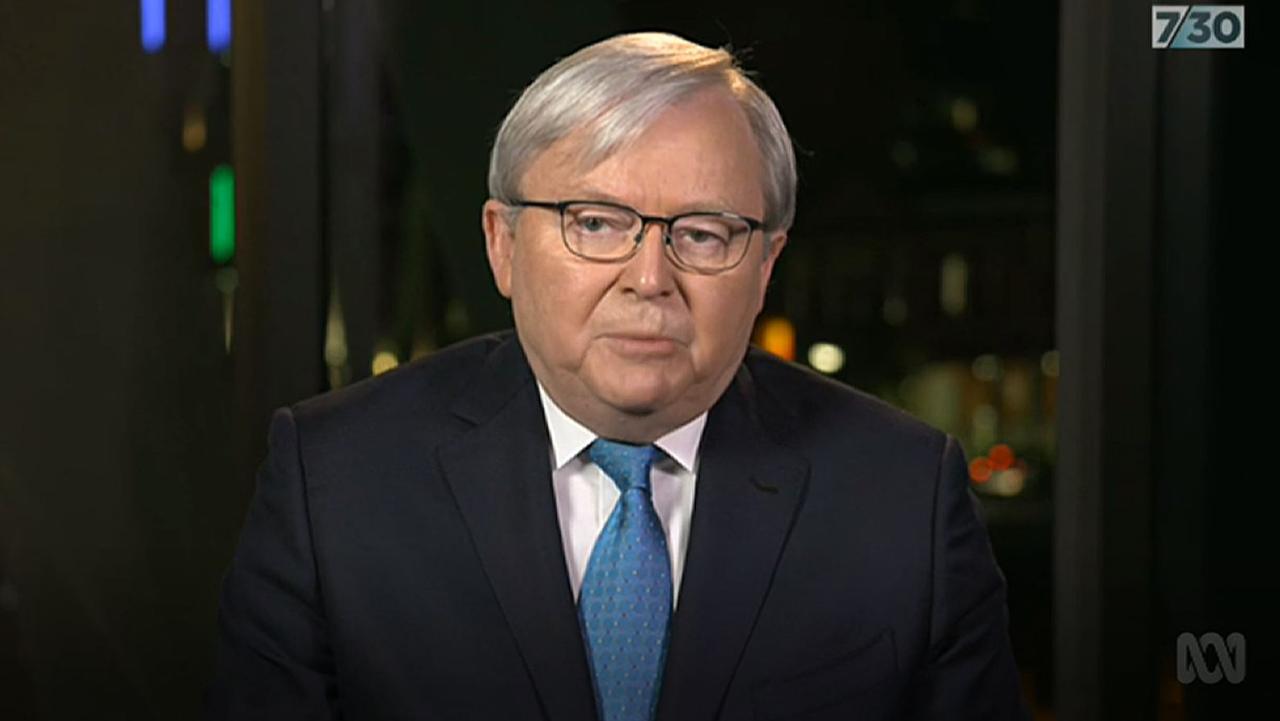 Kevin Rudd on 7.30.