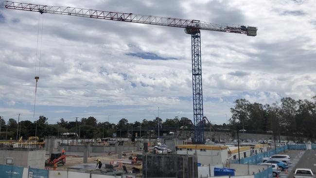 Construction of the eight-storey car park started last year