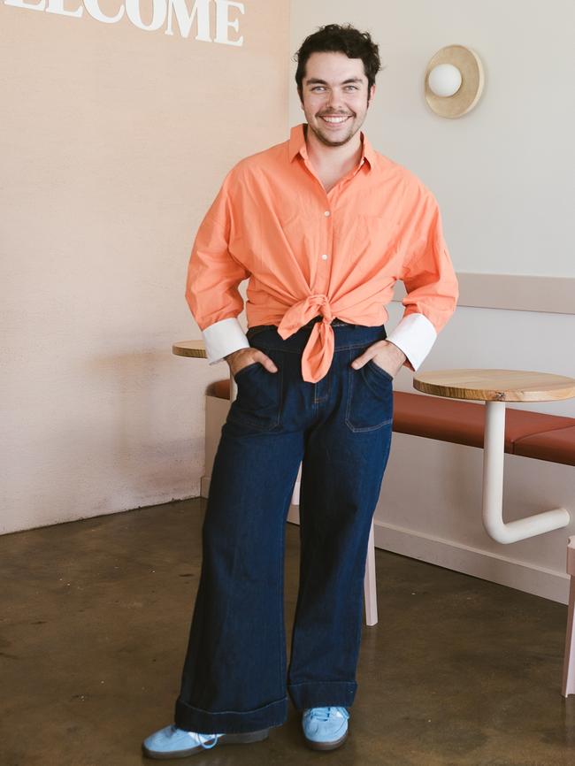 Cafe owner Elliott Brown at his cafe Hey ZoZo's, formerly Homesick Henley. Pics: Supplied