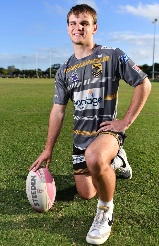 Sunshine Coast Falcons and Mal Meninga Cup player Dyllan Cousens has been revealed as one to watch this season. Picture: Patrick Woods.