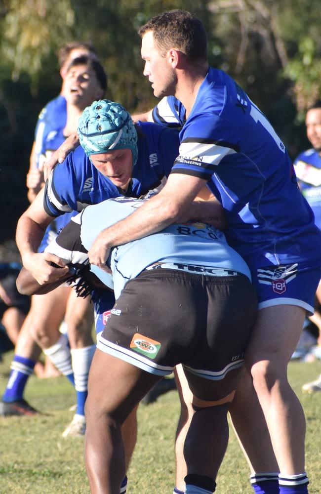 A-grade action between Norths and Gladstone Valleys at the inaugural TBMMBEKIND Day at the Gymmy Grounds, Rockhampton, on July 20, 2024.