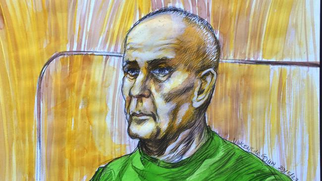 Chris Dawson appeared on Day 1 of his trial for unlawful carnal knowledge in the Downing Centre District Court in Sydney. Picture: NCA NewsWire / Vincent de Gouw