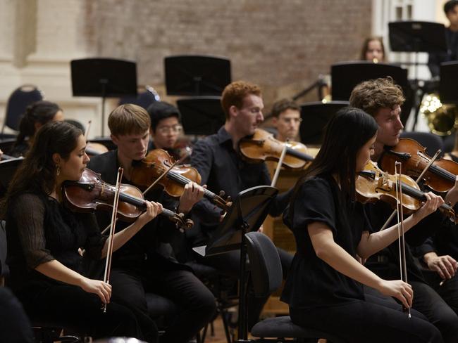 Paavali leading the ANAM Orchestra. Photo: Laura Manariti