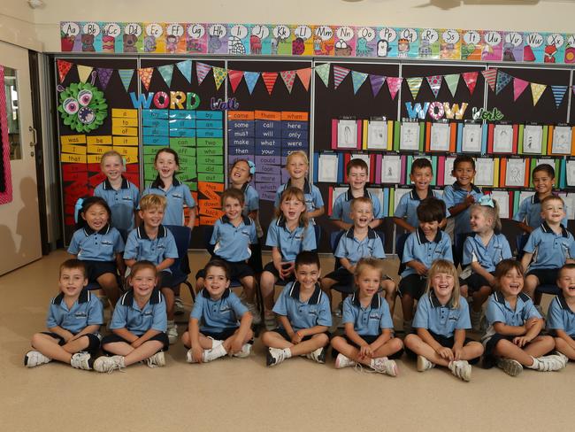 Prep Class B from Highland Reserve State School at Upper Coomera. Picture Glenn Hampson Back row: Miela Carmichael, Summer Waite, Sophia Kerr, Willow Scotson, Louis Malaher, Chael Paki, Benji Hei, Caleb Hei. Middle row: Jia Lee, Max Taylor, Nevaeh Dunkley, Amelia Balas, Murphy Coward, Charlie Fisher, Aubree Aho, Dean Aggar. Front row: Eamon Grant, Eden Everett, Noah Elrassi, Sami Zangana, Charley-Belle McCully, Erina Cummins, Sharleigh Welsh, Riley McIlwraith.