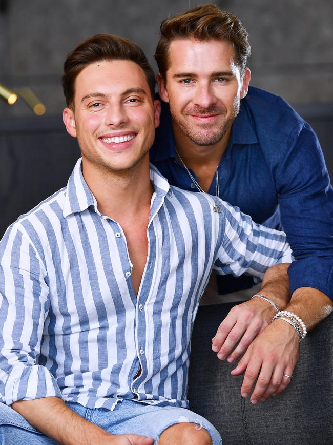 Hugh Sheridan and Kurt Roberts who were engaged last Fringe, before splitting mid-last year. Picture: MARK BRAKE