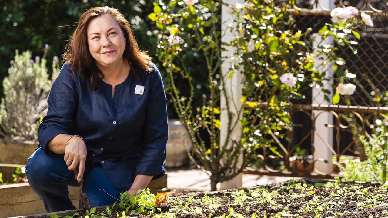 The Chronicle garden competition gardener Leisa Rossignol works in her garden in preparation for the competition, Friday, May 27, 2022. Picture: Kevin Farmer