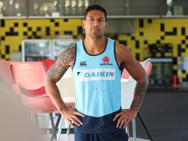 Israel Folau prepares to defend his beliefs. Picture: Phil Hillyard