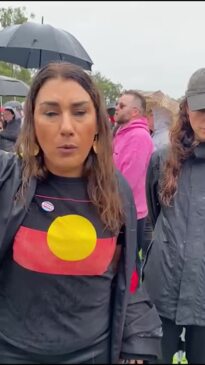 Lidia Thorpe at the Canberra rally