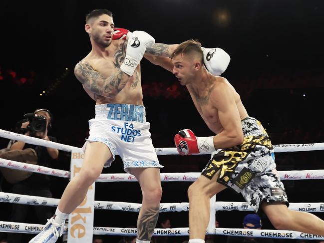 Michael Zerafa (L) has plans to fight Tim Tszyu. Picture: Mark Evans/Getty