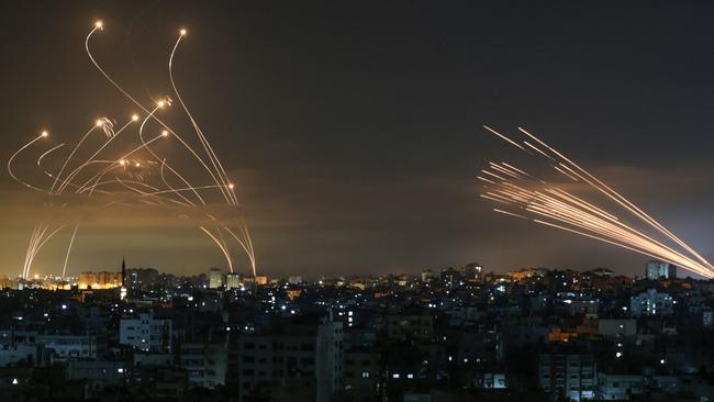 The night sky above the Gaza Strip.